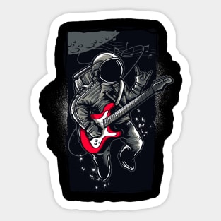 Guitarnout on the moon Sticker